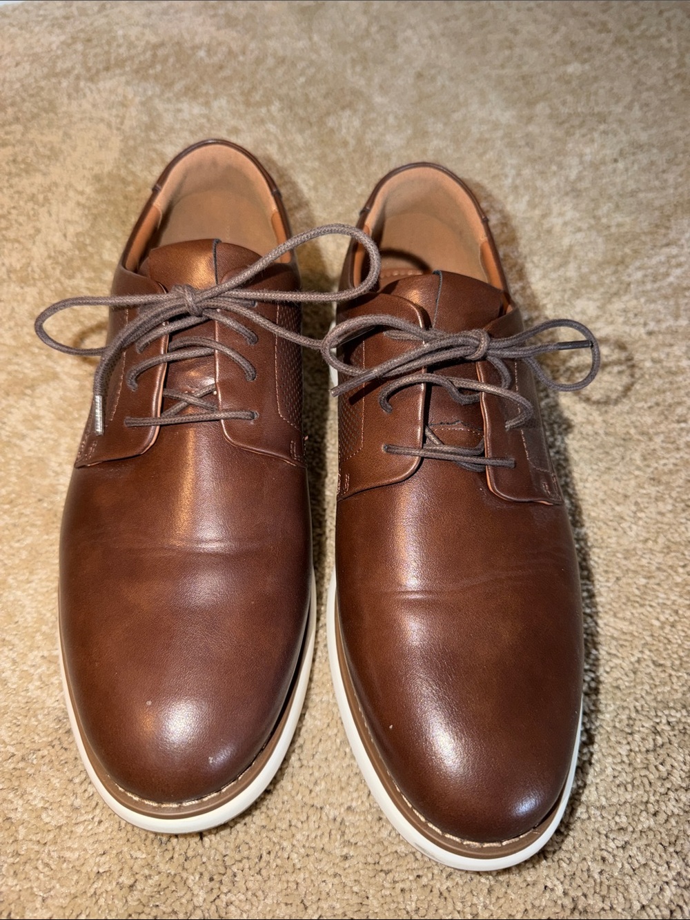 Men's Brown Leatherr Casual Lace-Up Shoes by Nordstrom Rack (Ortholite)